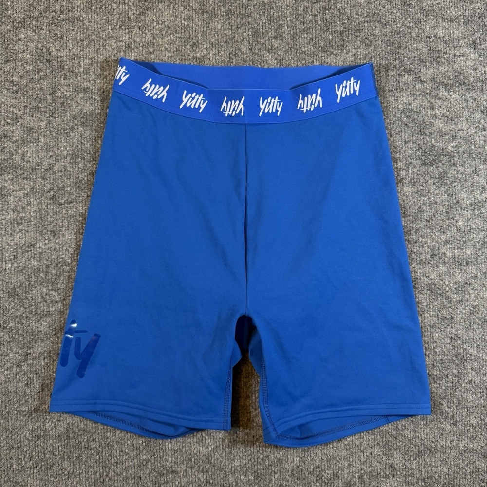 Fabletics Yitty Major Label Shaping High Waist Bike Shorts Blue Womens S